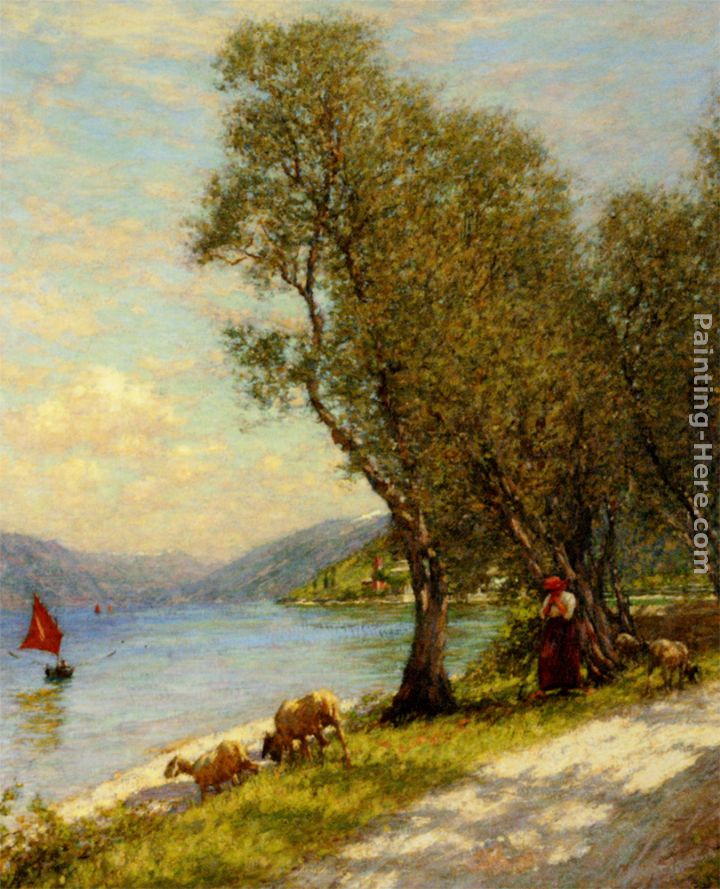 Veronese shepherdess Lake Garda